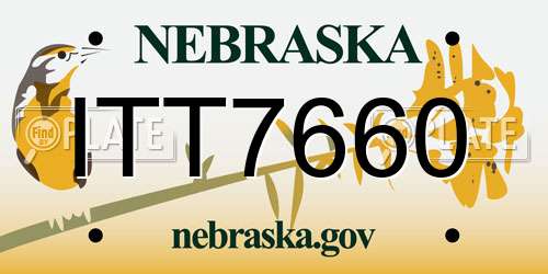 ITT7660 Nebraska License Plate