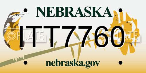 ITT7760 Nebraska License Plate