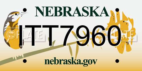 ITT7960 Nebraska License Plate