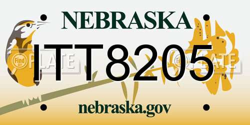 ITT8205 Nebraska License Plate