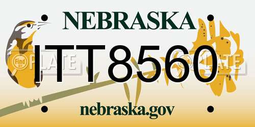 ITT8560 Nebraska License Plate