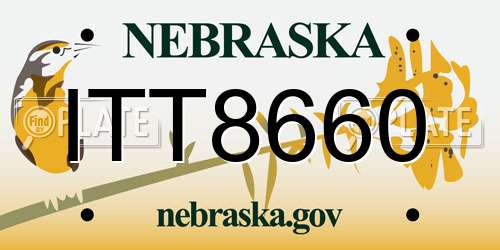 ITT8660 Nebraska License Plate
