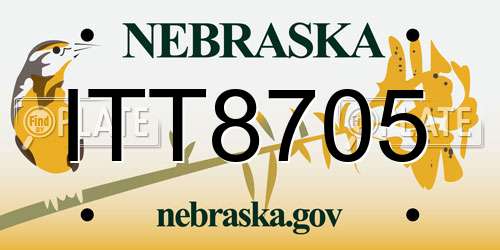 ITT8705 Nebraska License Plate