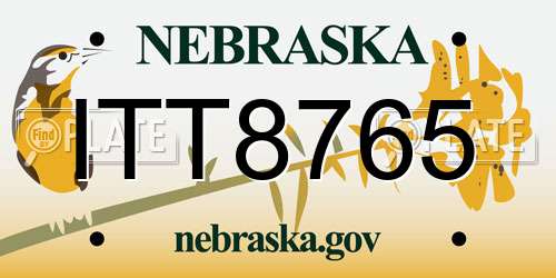 ITT8765 Nebraska License Plate