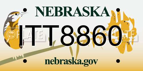 ITT8860 Nebraska License Plate