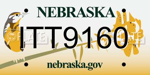 ITT9160 Nebraska License Plate