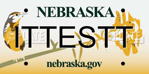 ITTESTT Nebraska License Plate