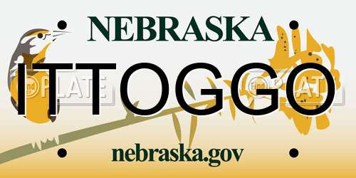 ITTOGGO Nebraska License Plate