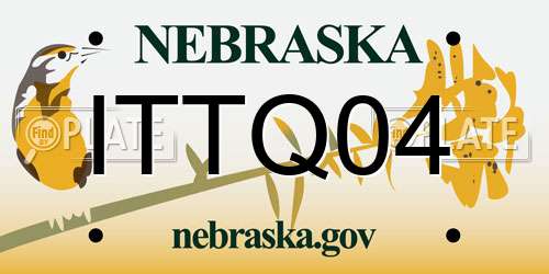 ITTQ04 Nebraska License Plate