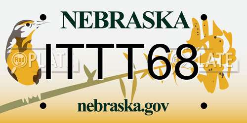ITTT68 Nebraska License Plate
