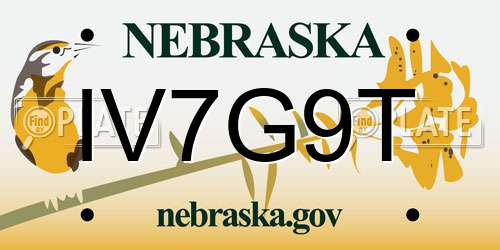 IV7G9T Nebraska License Plate