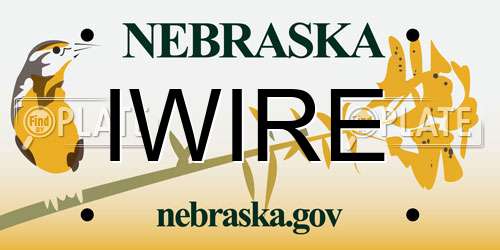 IWIRE Nebraska License Plate