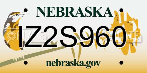 IZ2S960 Nebraska License Plate