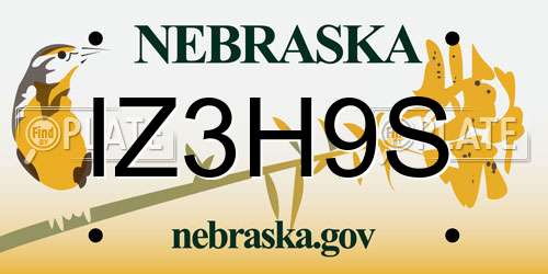 IZ3H9S Nebraska License Plate