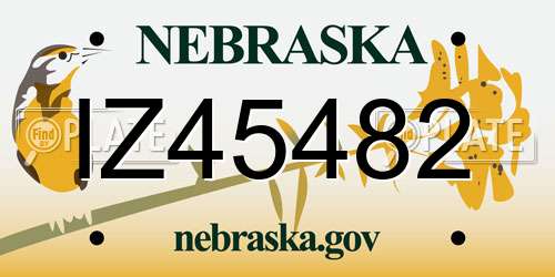 IZ45482 Nebraska License Plate