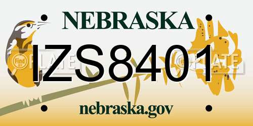 IZS8401 Nebraska License Plate