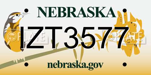 IZT3577 Nebraska License Plate