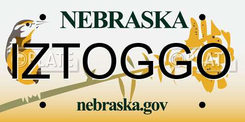 IZTOGGO Nebraska License Plate