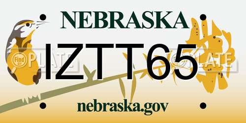 IZTT65 Nebraska License Plate