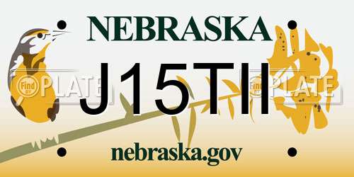 J15TII Nebraska License Plate