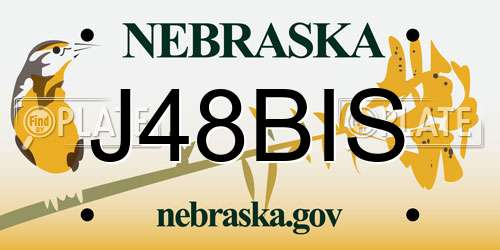 J48BIS Nebraska License Plate