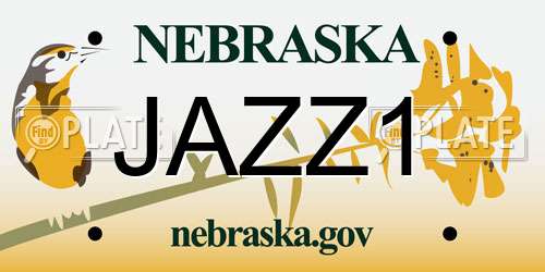 JAZZ1 Nebraska License Plate