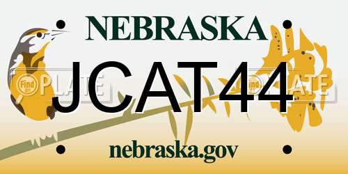 JCAT44 Nebraska License Plate