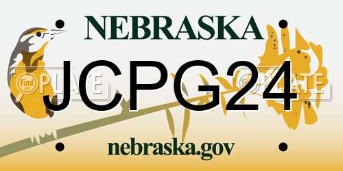 JCPG24 Nebraska License Plate