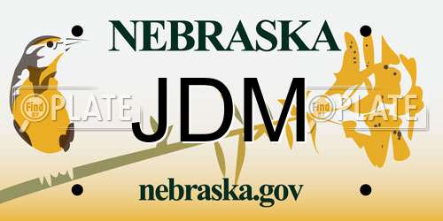 JDM Nebraska License Plate