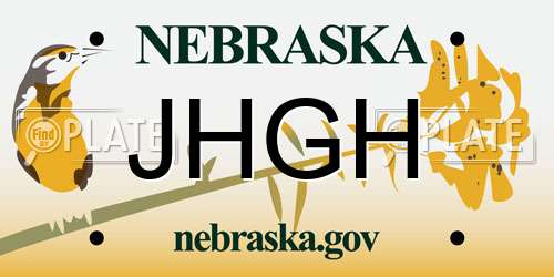 JHGH Nebraska License Plate