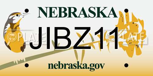 JIBZ11 Nebraska License Plate