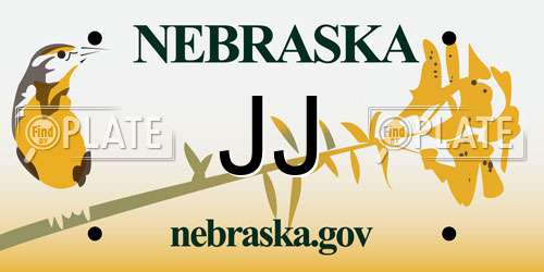 JJ Nebraska License Plate