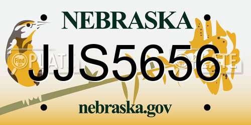 JJS5656 Nebraska License Plate