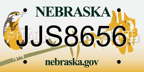 JJS8656 Nebraska License Plate