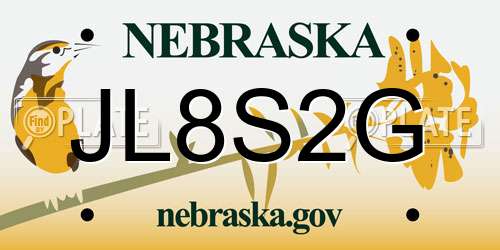 JL8S2G Nebraska License Plate