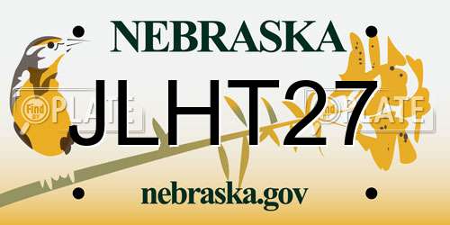 JLHT27 Nebraska License Plate