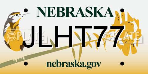 JLHT77 Nebraska License Plate