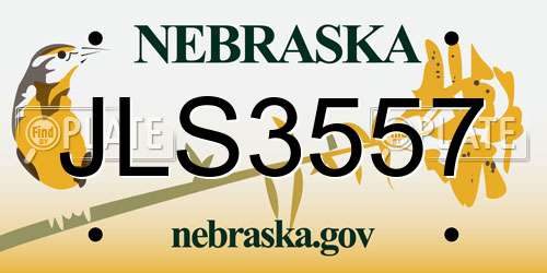 JLS3557 Nebraska License Plate