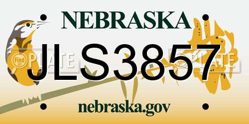 JLS3857 Nebraska License Plate