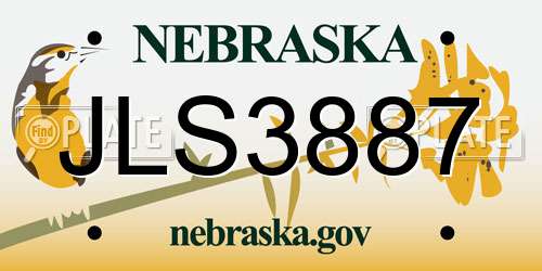 JLS3887 Nebraska License Plate