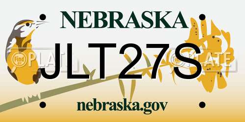 JLT27S Nebraska License Plate
