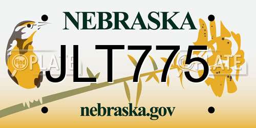 JLT775 Nebraska License Plate