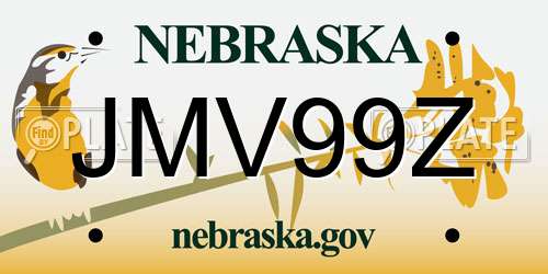 JMV99Z Nebraska License Plate