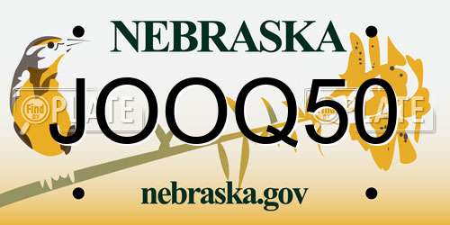 JOOQ50 Nebraska License Plate