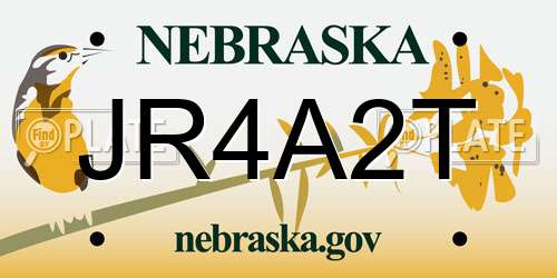 JR4A2T Nebraska License Plate