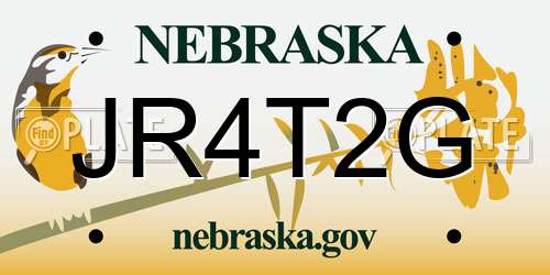 JR4T2G Nebraska License Plate