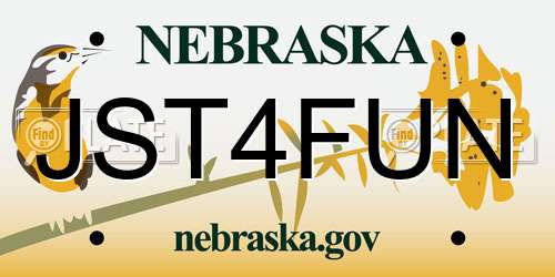 JST4FUN Nebraska License Plate