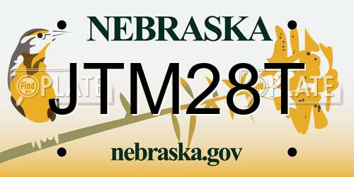 JTM28T Nebraska License Plate