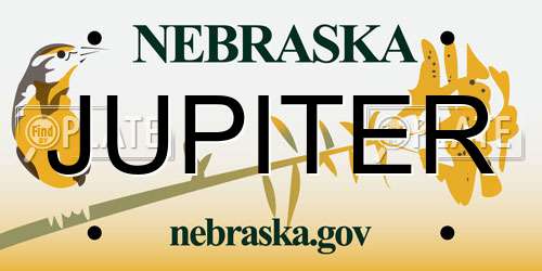 JUPITER Nebraska License Plate