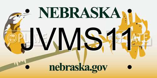 JVMS11 Nebraska License Plate